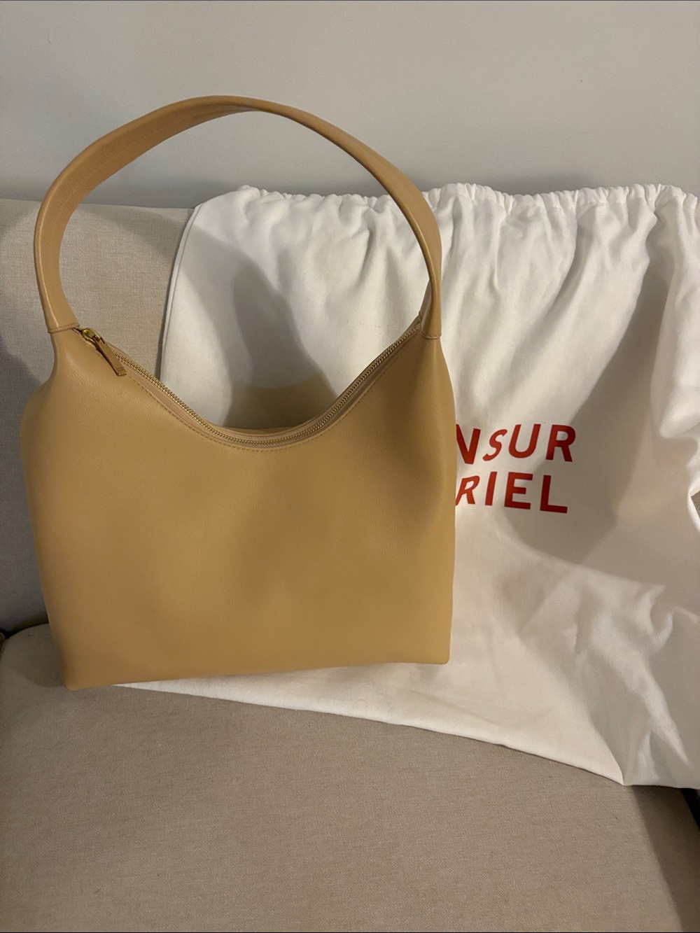 Mansur Gavriel Candy Hobo Shoulder Bag – Sand Leather